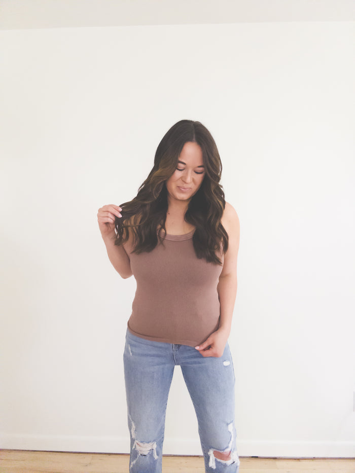 Maya Reversible Tank Mocha