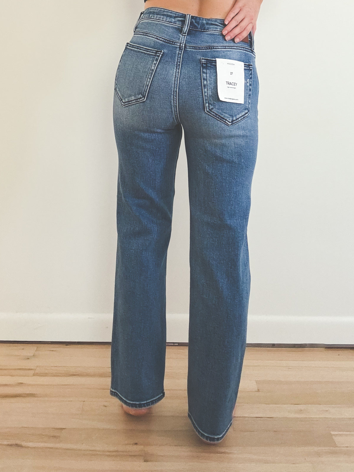 Kenzie Distressed Straight Leg Jeans