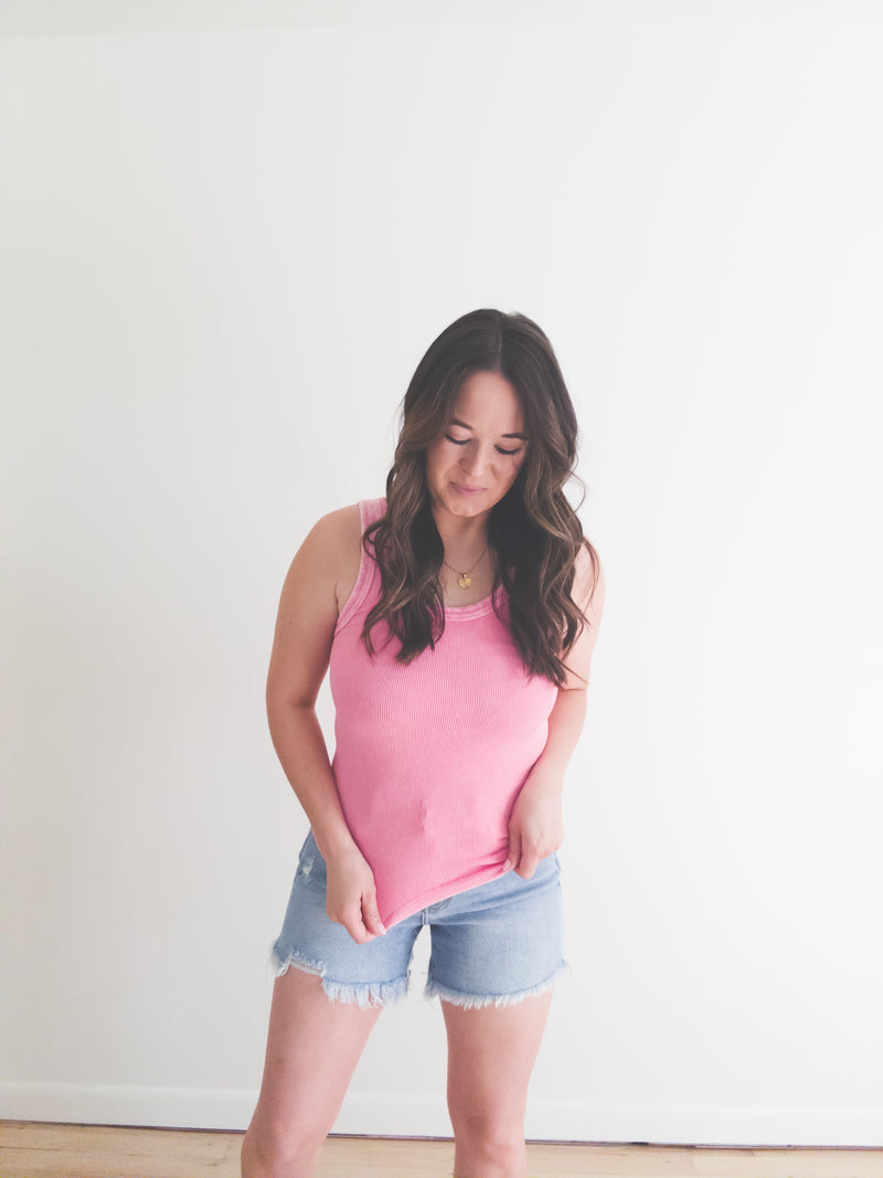 Maya Reversible Tank Bubblegum Pink