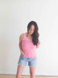 Maya Reversible Tank Bubblegum Pink
