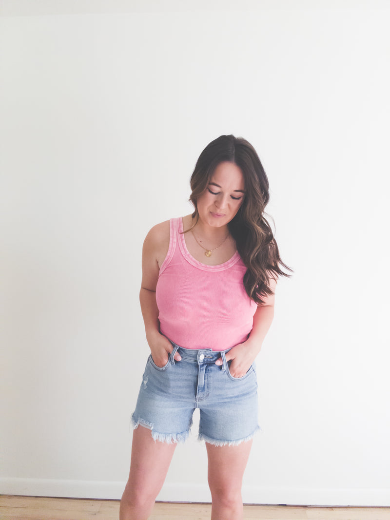 Maya Reversible Tank Bubblegum Pink