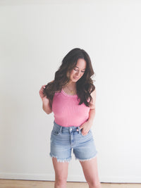Maya Reversible Tank Bubblegum Pink