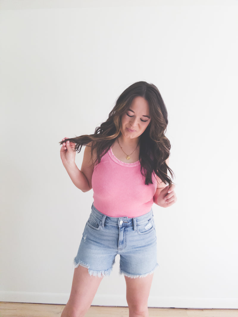 Maya Reversible Tank Bubblegum Pink