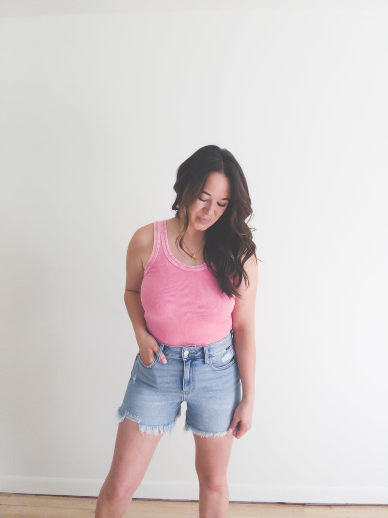 Maya Reversible Tank Bubblegum Pink