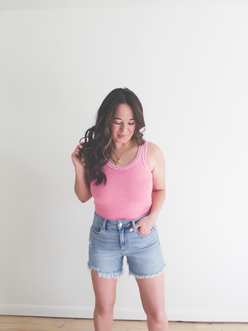 Maya Reversible Tank Bubblegum Pink