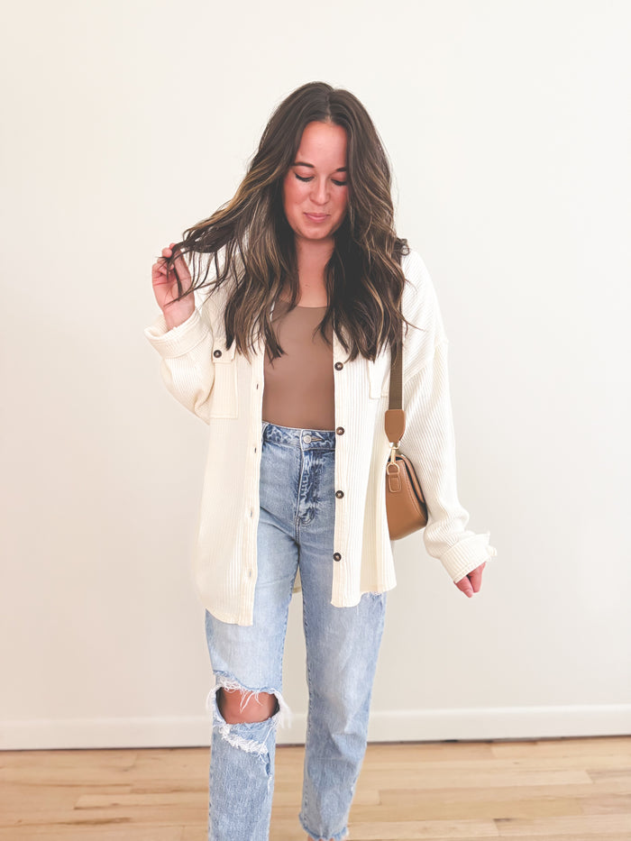 Nicole Button Down Cream