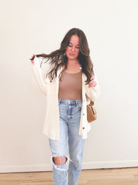 Nicole Button Down Cream