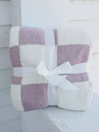 Cuddle Me Up Blanket Checkered Dusty Purple