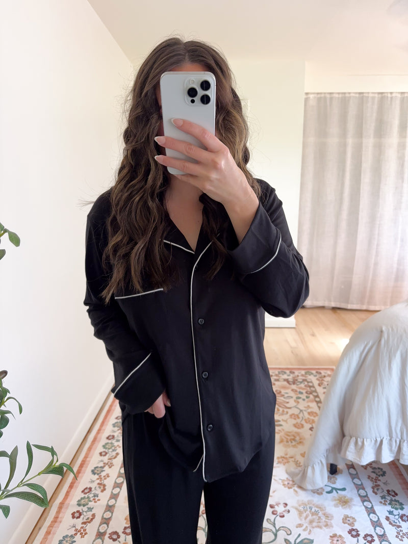 Mia Pajama Set Black