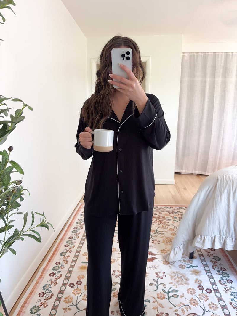 Mia Pajama Set Black