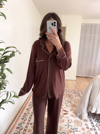 Mia Pajama Set Brown