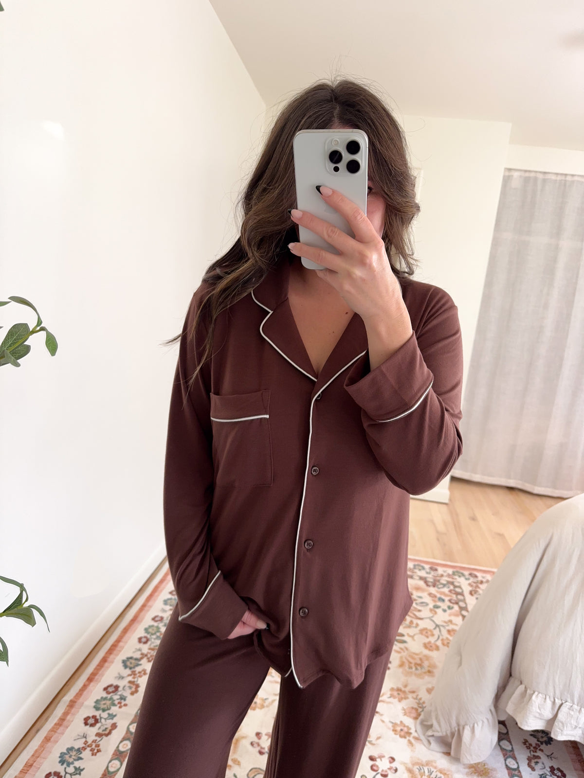 Mia Pajama Set Brown