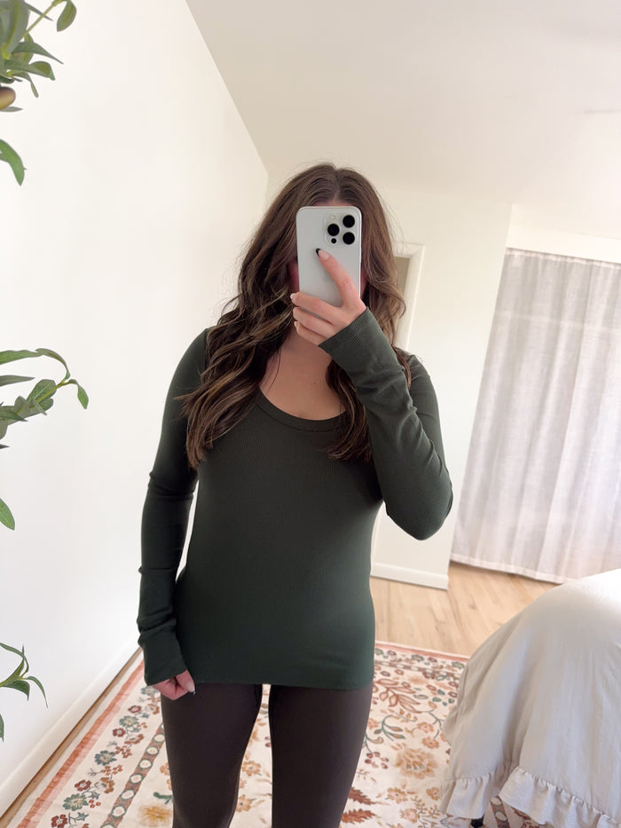 Molly Top Forest Green