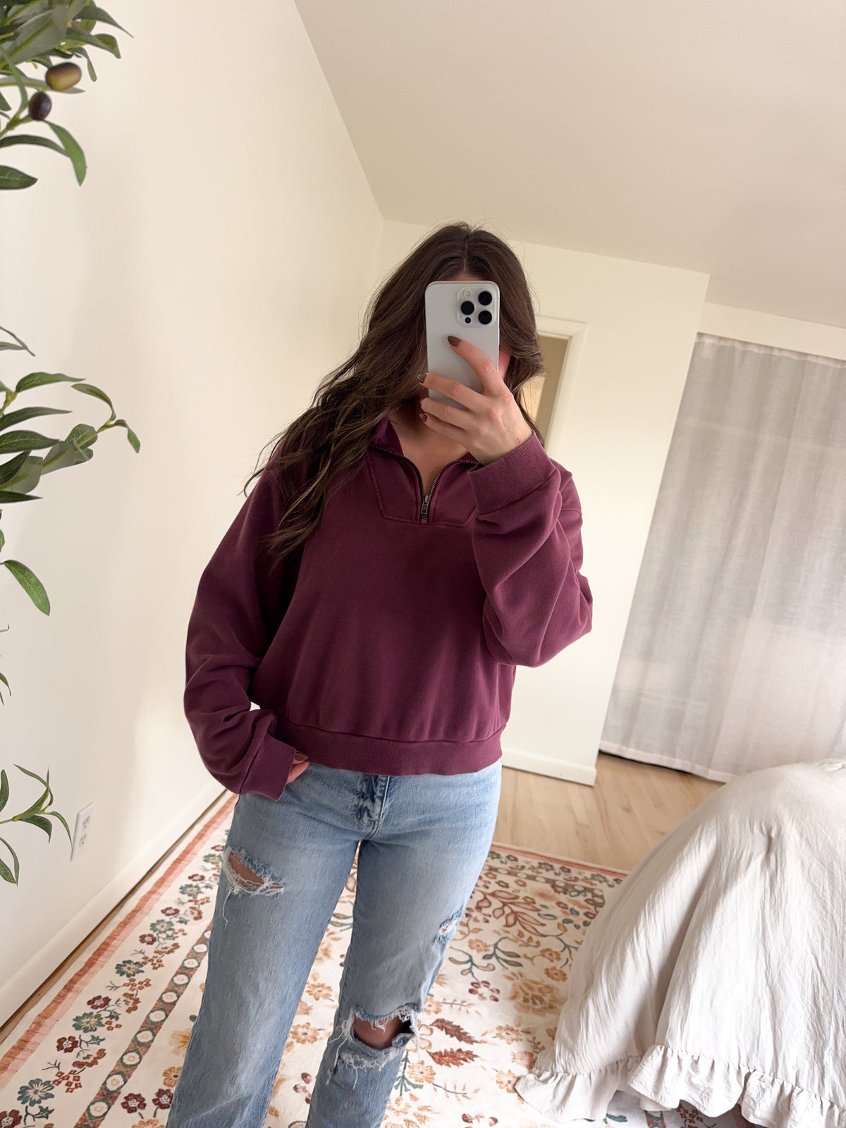 Rea Pullover Dark Cherry