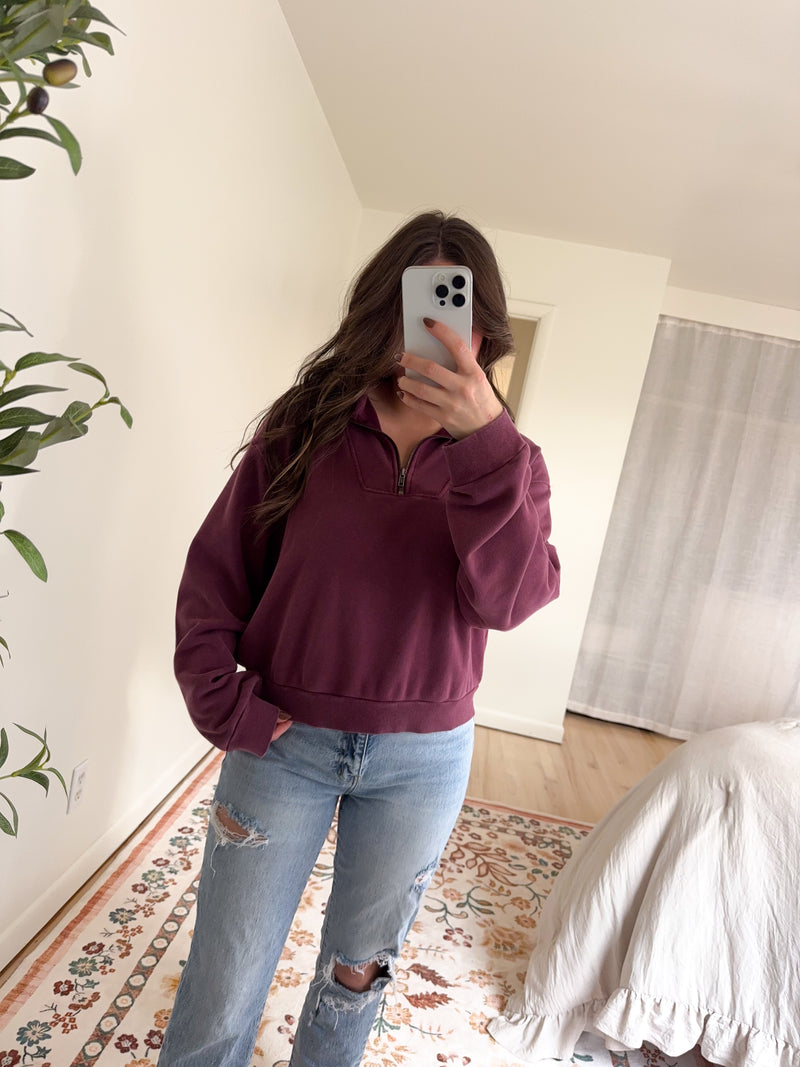 Rea Pullover Dark Cherry