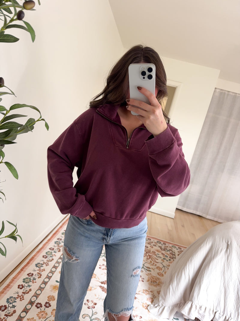 Rea Pullover Dark Cherry