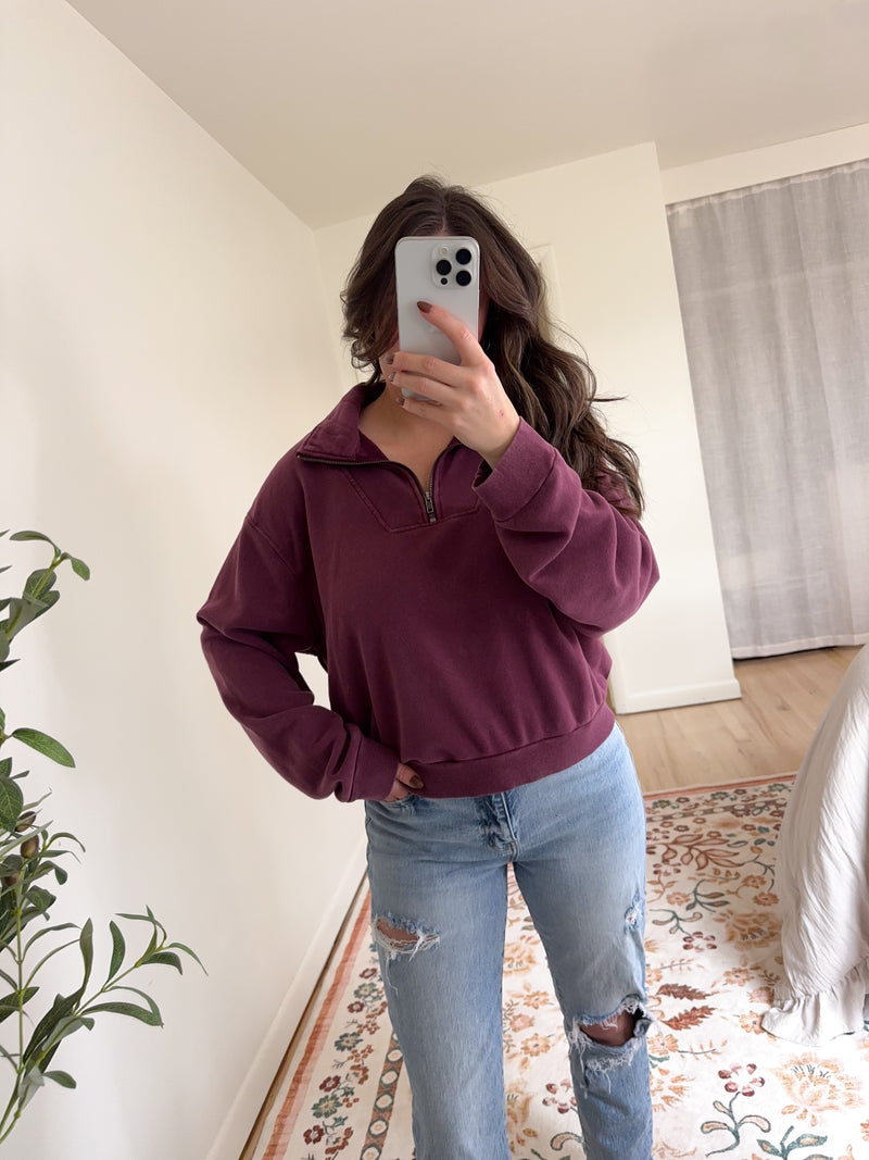 Rea Pullover Dark Cherry
