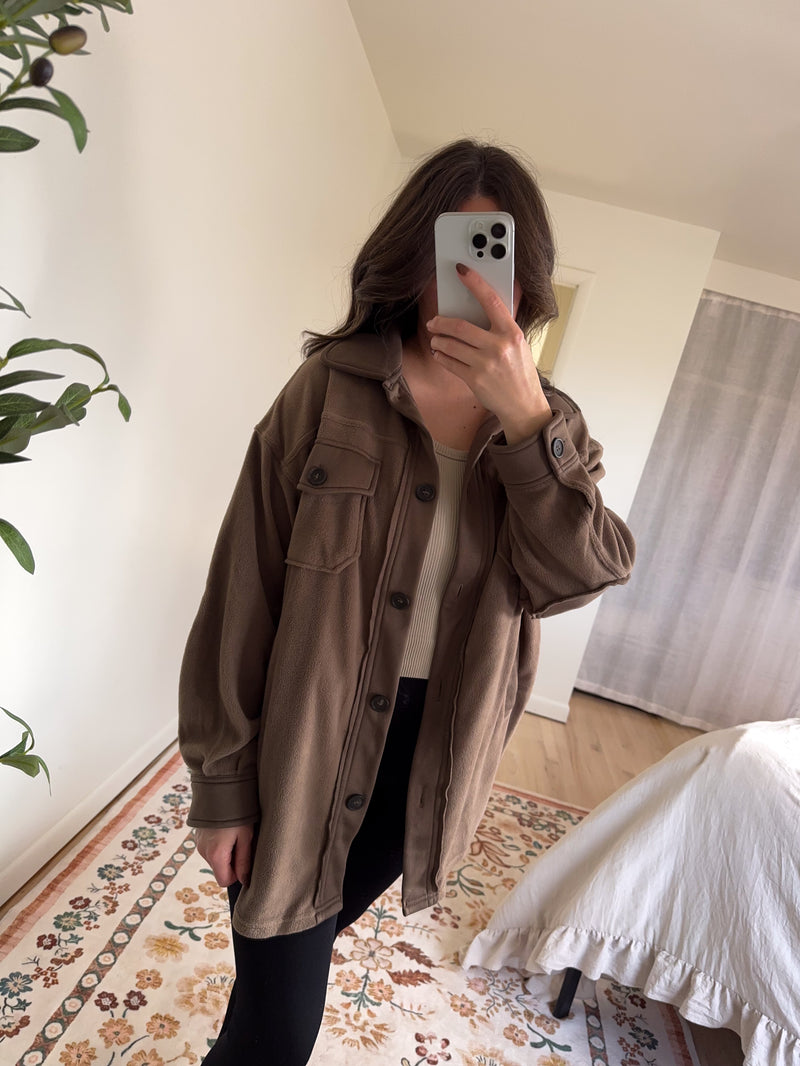Sofia Shacket Brown